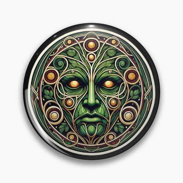 Item preview, Art Nouveau Greenman Print designed and sold by PinUpPizzazz.