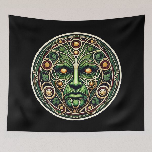 Item preview, Art Nouveau Greenman Print designed and sold by PinUpPizzazz.