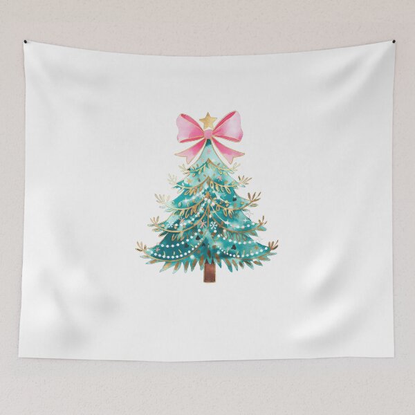 Item preview, Elegant Christmas Tree with Pink Bow Design designed and sold by nor-my.