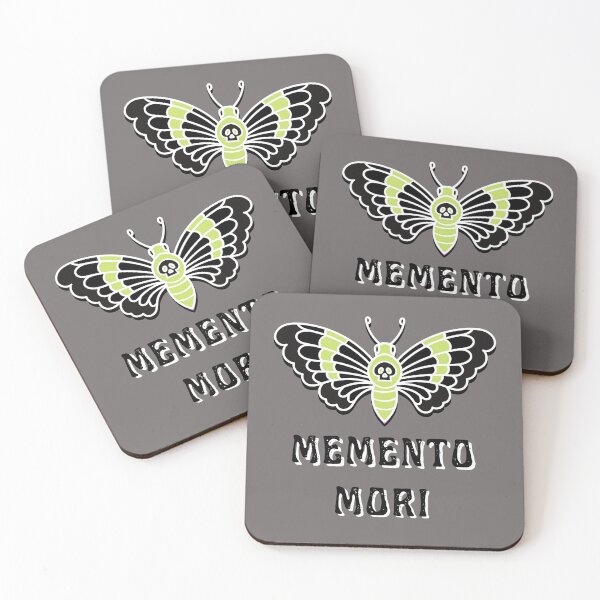 Item preview, Memento Mori Estoicismo Latín "Recuerda que debes morir" Calavera de mariposa de lima designed and sold by LGbubble.