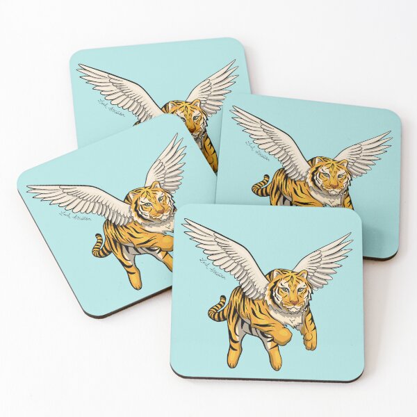 Item preview, Flying Tiger with wings Qiong Qi Chinese Mythology designed and sold by Leah Streader.