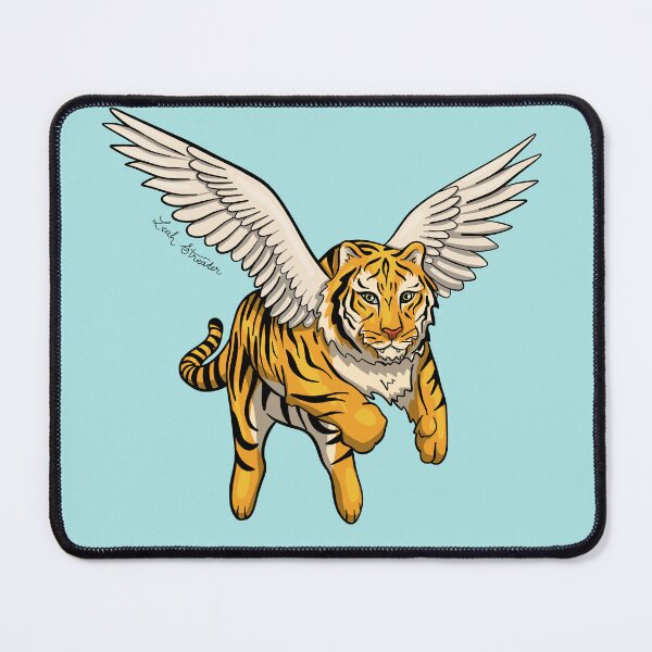 Item preview, Flying Tiger with wings Qiong Qi Chinese Mythology designed and sold by Leah Streader.