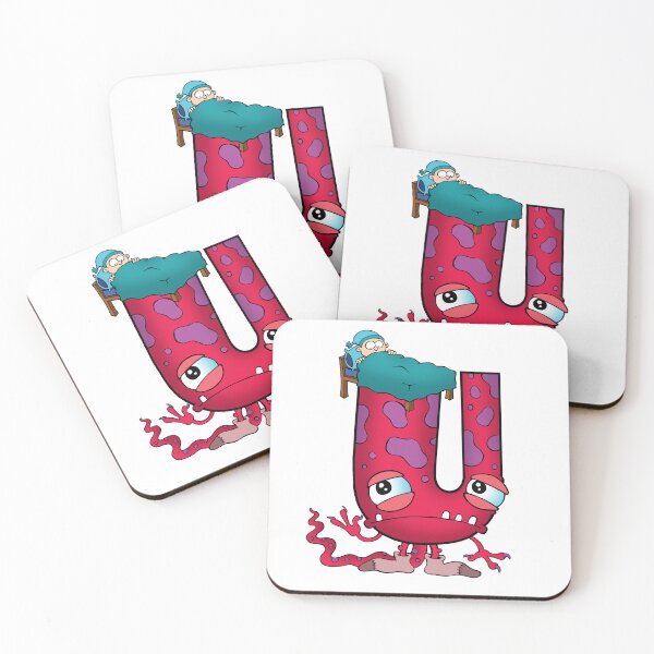 Item preview, Letter U Under The Bed Monster designed and sold by alphatoons.