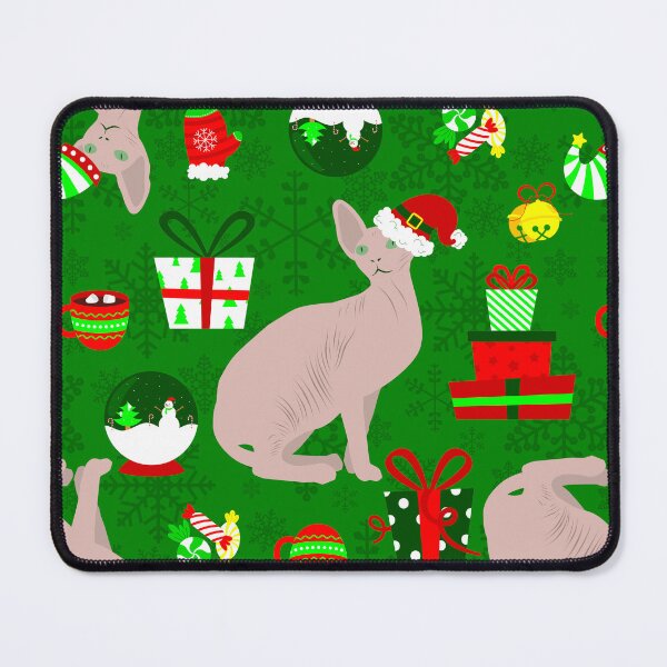 Aperçu de l'œuvre chat sphinx de Noël sphinx du Père Noël créée et vendue par Gossip Rag.