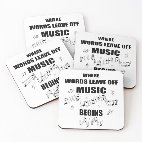 Item preview, Where words leave off, music begins. designed and sold by MrDomStore.