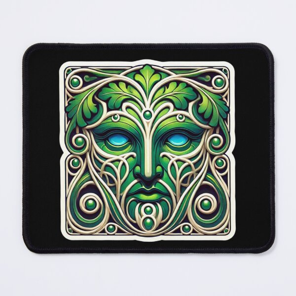 Item preview, Art Nouveau Greenman Print designed and sold by PinUpPizzazz.