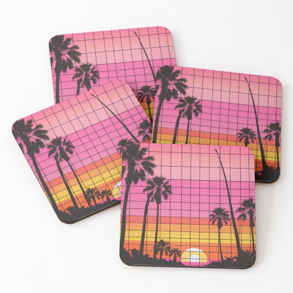 Item preview, Neon Sunset Grid designed and sold by RebelPaintBrush.