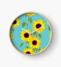 Larger Sunflowers Clock