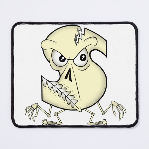 Item preview, Letter S Skeleton designed and sold by alphatoons.