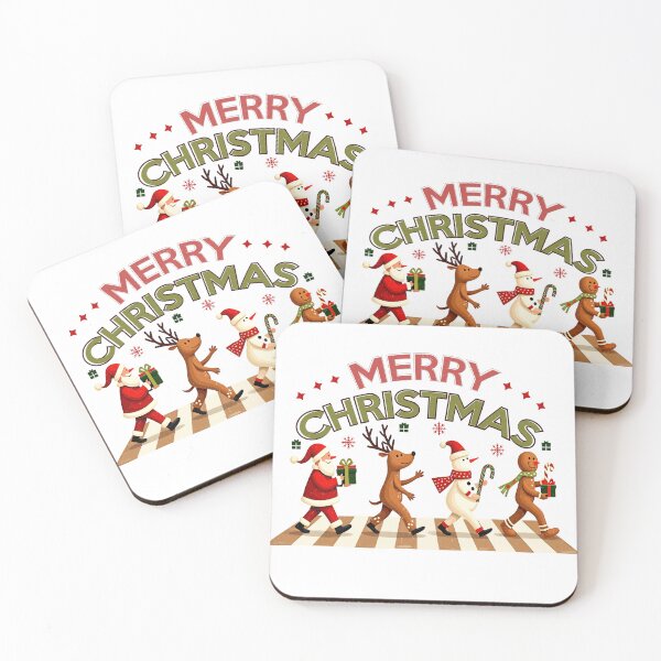 Item preview, "Merry Christmas" Dance Party Design with Santa and Reindeer designed and sold by CrescentCrew.