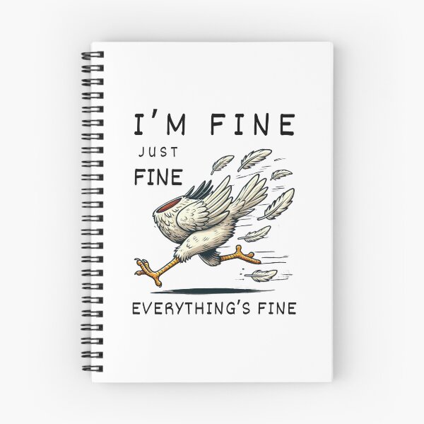 Item preview, I'm Fine Everything's Fine Running Chicken designed and sold by ModkMerch.