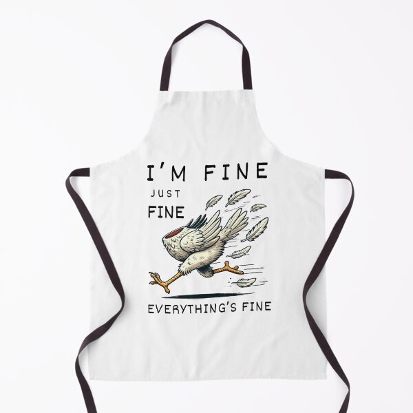 Item preview, I'm Fine Everything's Fine Running Chicken designed and sold by ModkMerch.