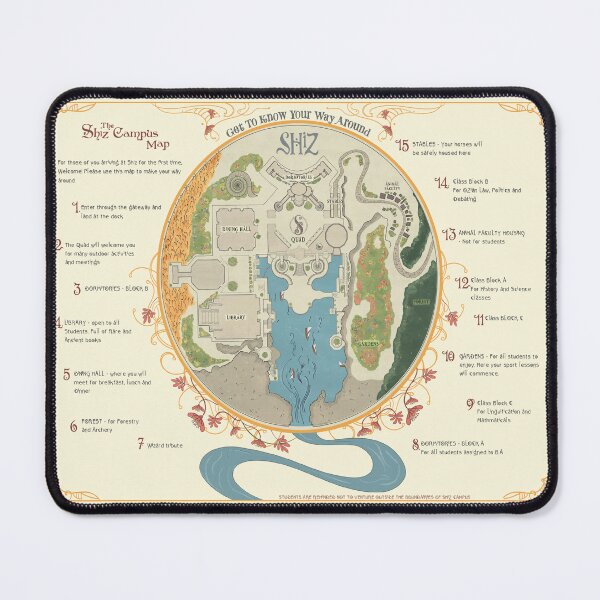 Item preview, Wicked - Shiz University Campus Map designed and sold by Designs by Modem.