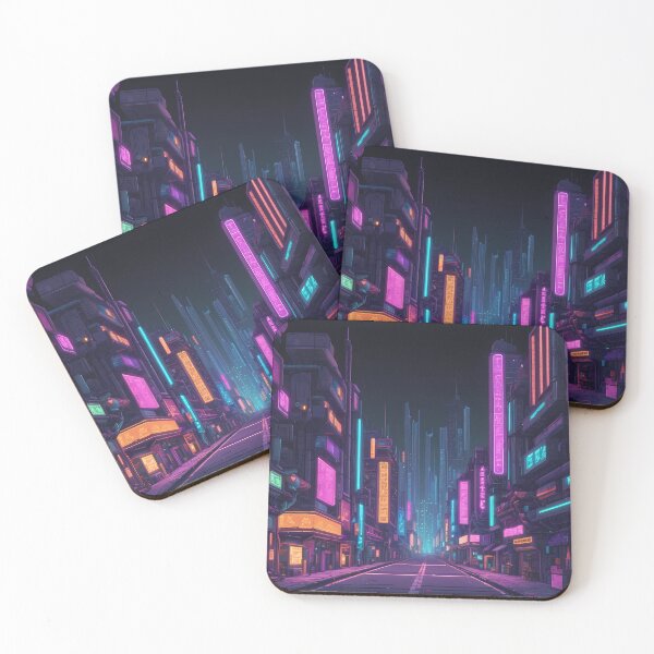 Item preview, Cyberpunk Pixel Art City Street designed and sold by papi1998.