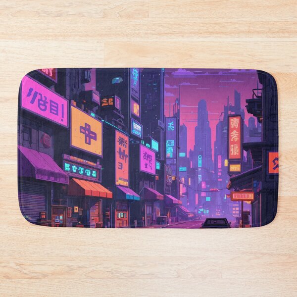 Item preview, Cyberpunk Pixel Art City Street designed and sold by papi1998.