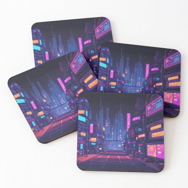 Item preview, Cyberpunk Pixel Art City Street designed and sold by papi1998.