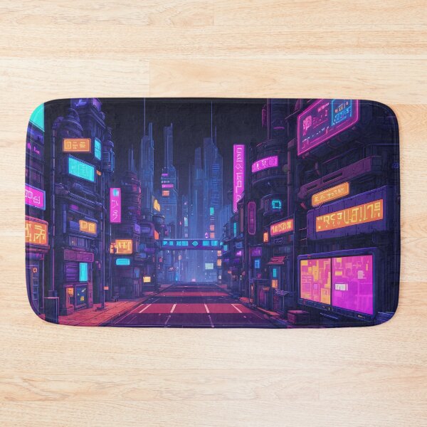 Item preview, Cyberpunk Pixel Art City Street designed and sold by papi1998.