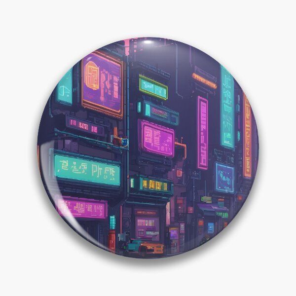 Item preview, Cyberpunk Pixel Art City Street designed and sold by papi1998.