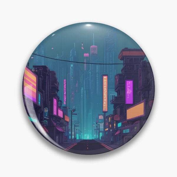 Item preview, Cyberpunk Pixel Art City Street designed and sold by papi1998.