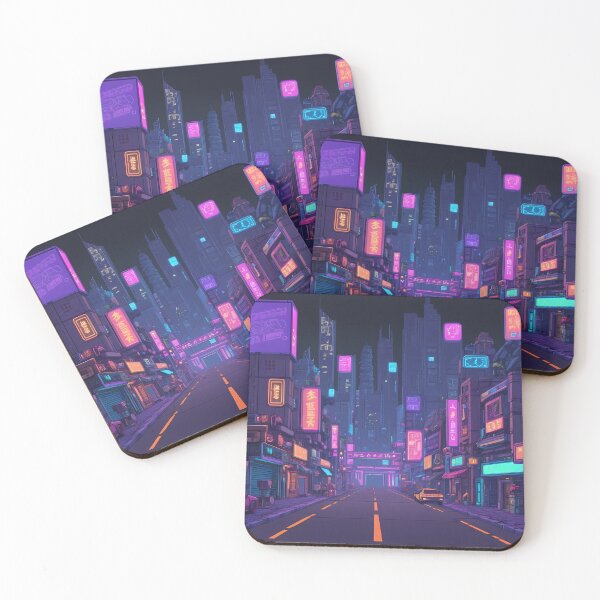 Item preview, Cyberpunk Pixel Art City Street designed and sold by papi1998.