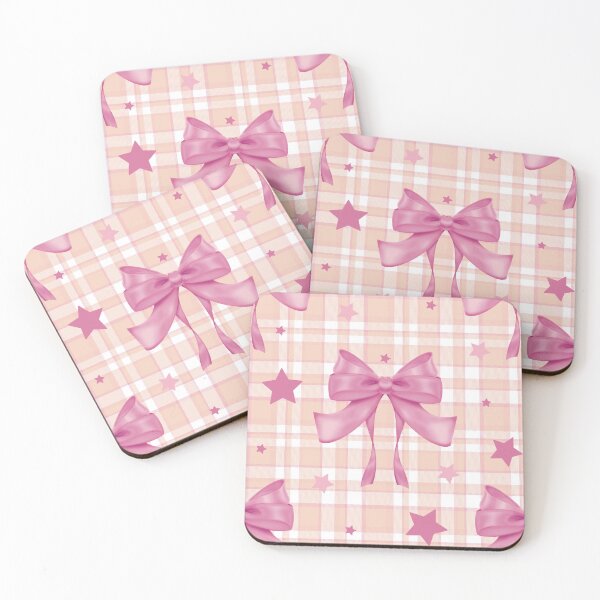Item preview, Pink Plaid, Bows and Stars designed and sold by FreshFunkyRetro.