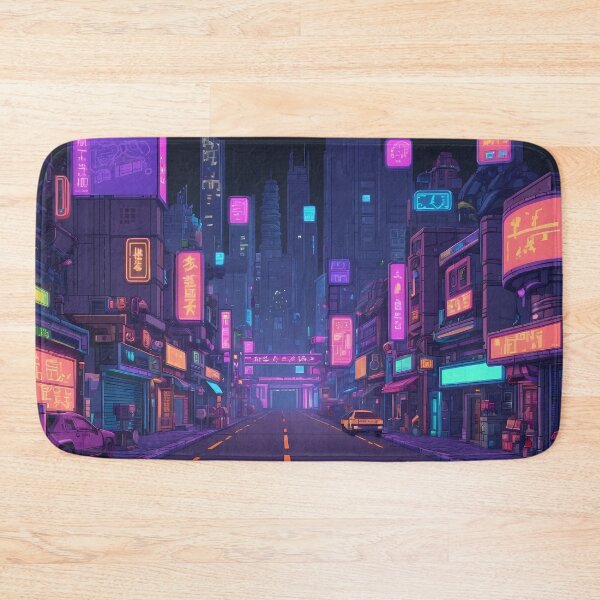 Item preview, Cyberpunk Pixel Art City Street designed and sold by papi1998.
