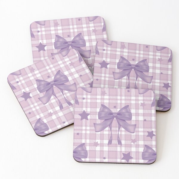 Item preview, Purple Plaid, Bows and Stars designed and sold by FreshFunkyRetro.