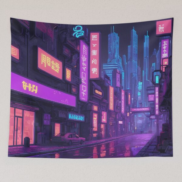 Item preview, Cyberpunk Pixel Art City Street designed and sold by papi1998.