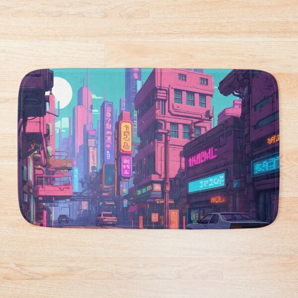 Item preview, Cyberpunk Pixel Art City Street designed and sold by papi1998.
