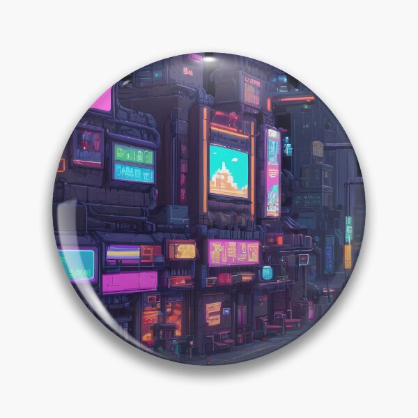 Item preview, Cyberpunk Pixel Art City Street designed and sold by papi1998.