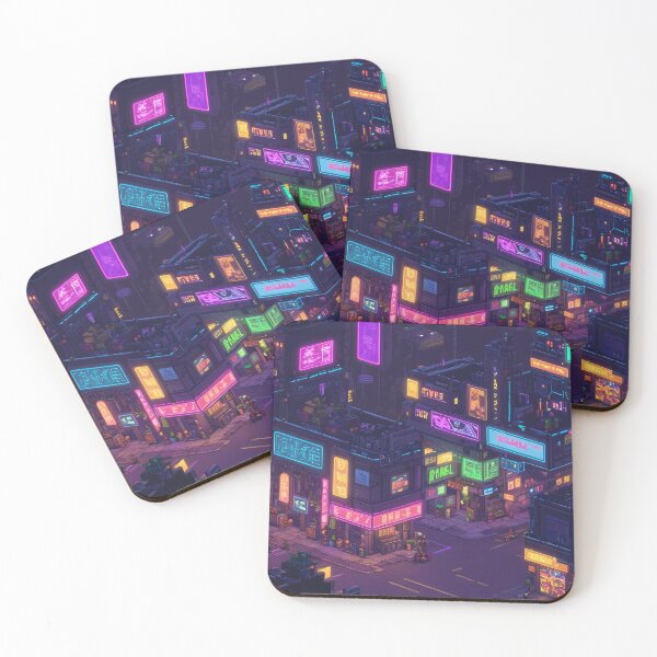 Item preview, Cyberpunk Pixel Art City Street designed and sold by papi1998.