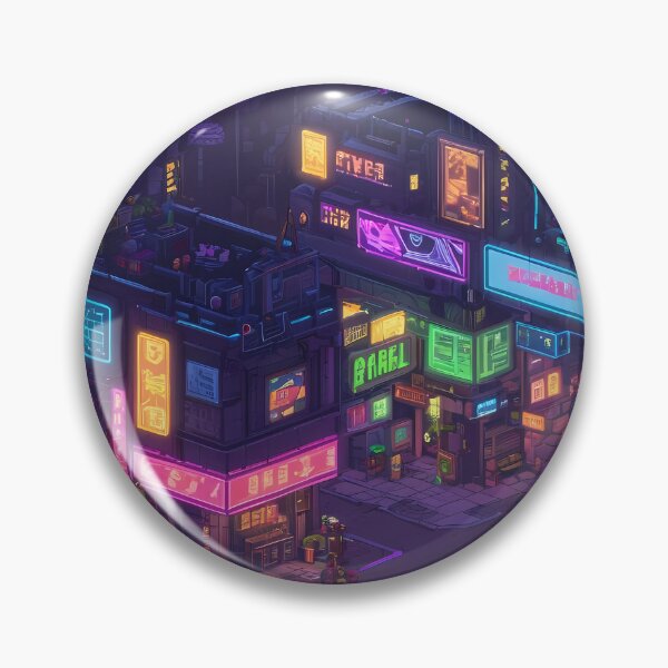 Item preview, Cyberpunk Pixel Art City Street designed and sold by papi1998.