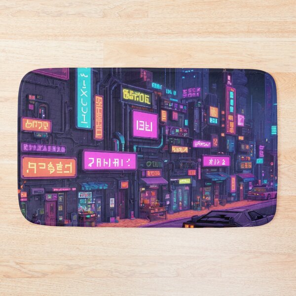 Item preview, Cyberpunk Pixel Art City Street designed and sold by papi1998.