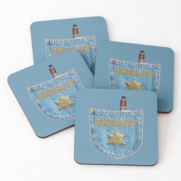 Item preview, sheriff badge made of denim, a jadge if you will designed and sold by Square Peg's.