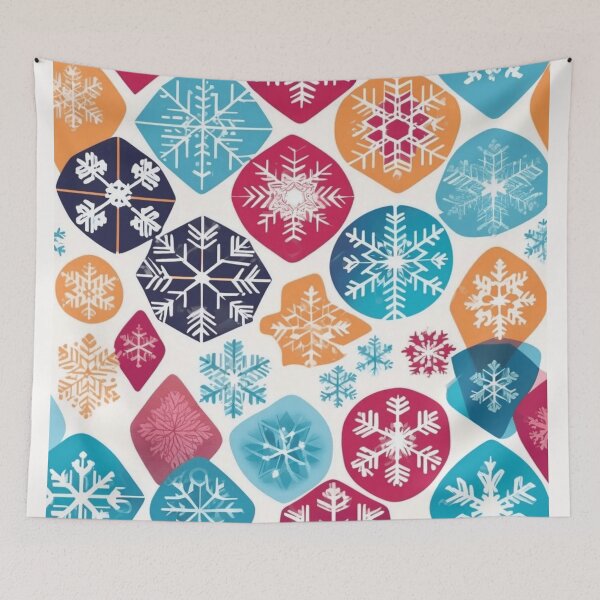 Item preview, Holiday season patterns, red designs, color red, festivities with a red snowflake design, red and white theme, snowflakes winter wonderland  designed and sold by Artheaven77.
