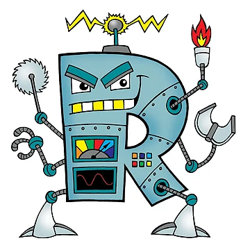 Artwork thumbnail, Letter R Robot by alphatoons