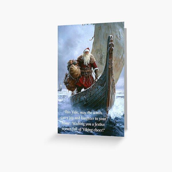 Item preview, Viking Santa Coming for Christmas designed and sold by Medievalists.net.