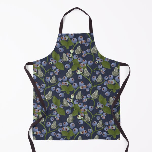 Item preview, blueberry summer on navy designed and sold by Catherine Wallace Art.