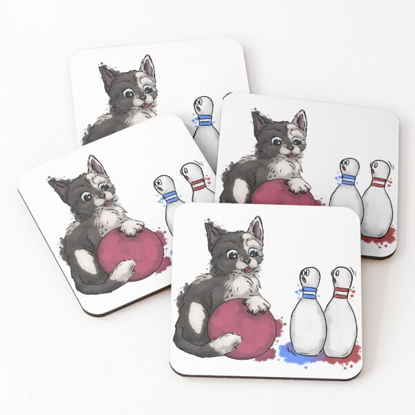 Artikelvorschau, Katze spielt Bowling entworfen und verkauft von Antiope33.