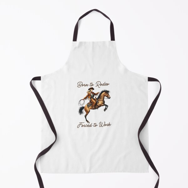 Item preview, Born to Rodeo, Forced to Work Cowgirl on Horseback designed and sold by MarketMavenGift.