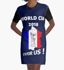2018 World Cup France Soccer Team Russia World Cup Graphic T-Shirt Dress