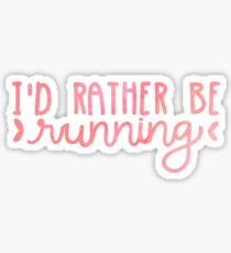 Ich würde lieber laufen (pink) Sticker
