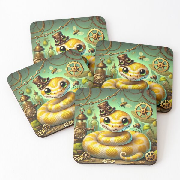Item preview, Steampunk Lemon Blast Ball Python designed and sold by Sillytoe.