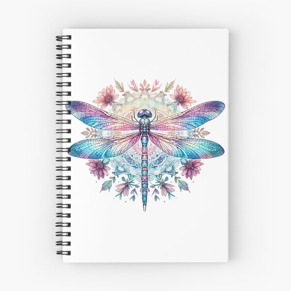 Item preview, Rainbow Watercolor Dragonfly Mandala -White designed and sold by FoxfireStardust.