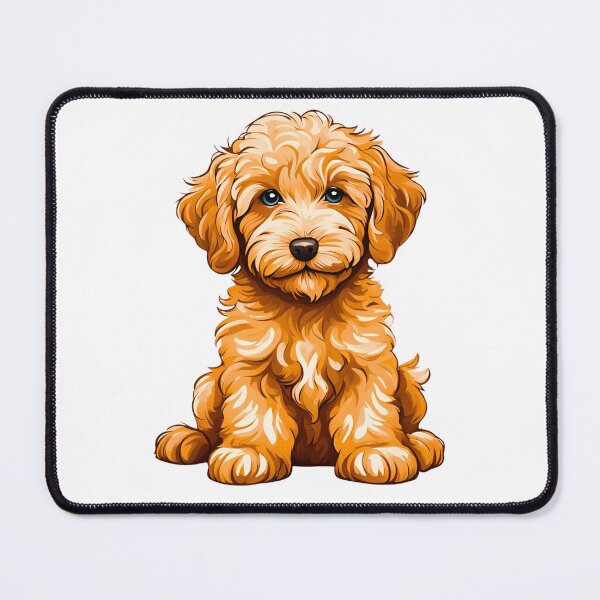 Item preview, Adorable Miniature Goldendoodle Puppy Cartoon Design designed and sold by Fredster1966.