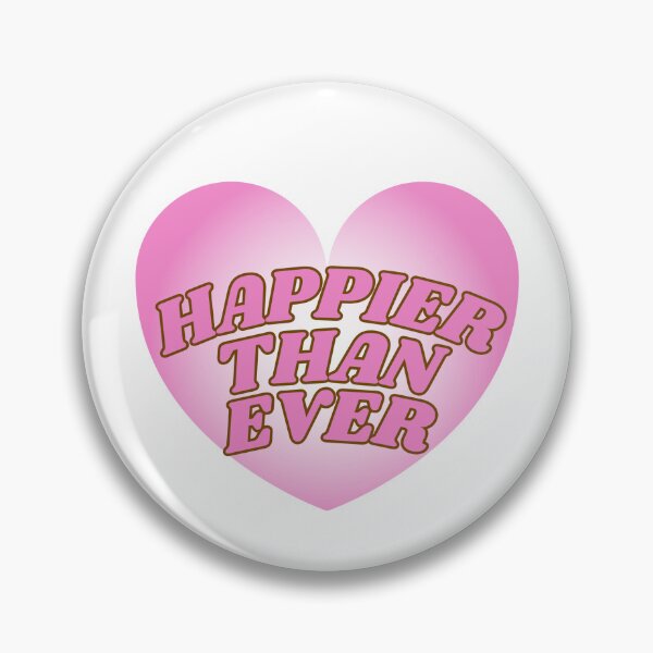 Item preview, PINK Billie Eilish HAPPIER THAN EVER Transparent Heart designed and sold by BRITTSTICKERSS.