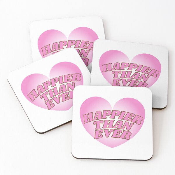 Item preview, PINK Billie Eilish HAPPIER THAN EVER Transparent Heart designed and sold by BRITTSTICKERSS.