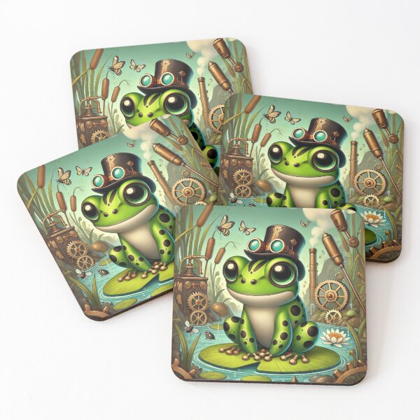Item preview, Steampunk Leopard Frog designed and sold by Sillytoe.