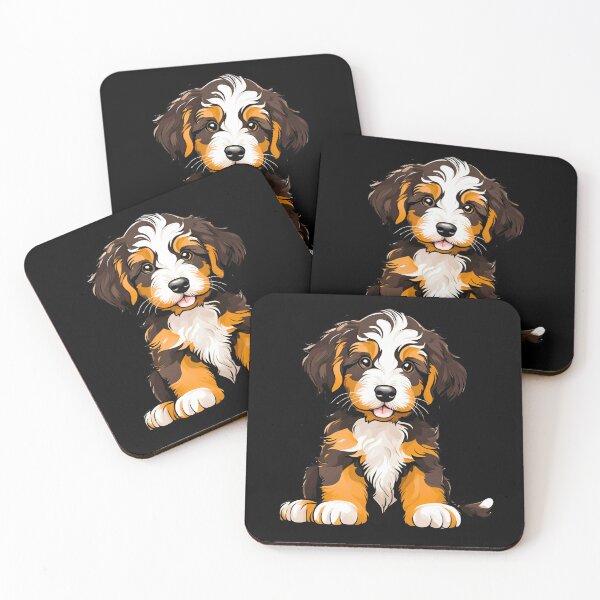 Item preview, Adorable Cartoon Bernedoodle Puppy Design designed and sold by Fredster1966.