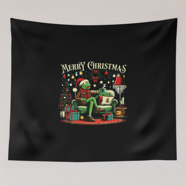 Item preview, Merry Christmas Kermit Vintage Festive Style  designed and sold by KDUSO.